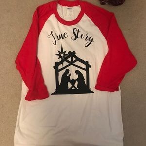 Randy sleeve, True Story shirt